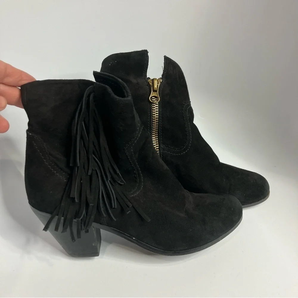 Sam Edelman Louie fringe booties‎ size 10